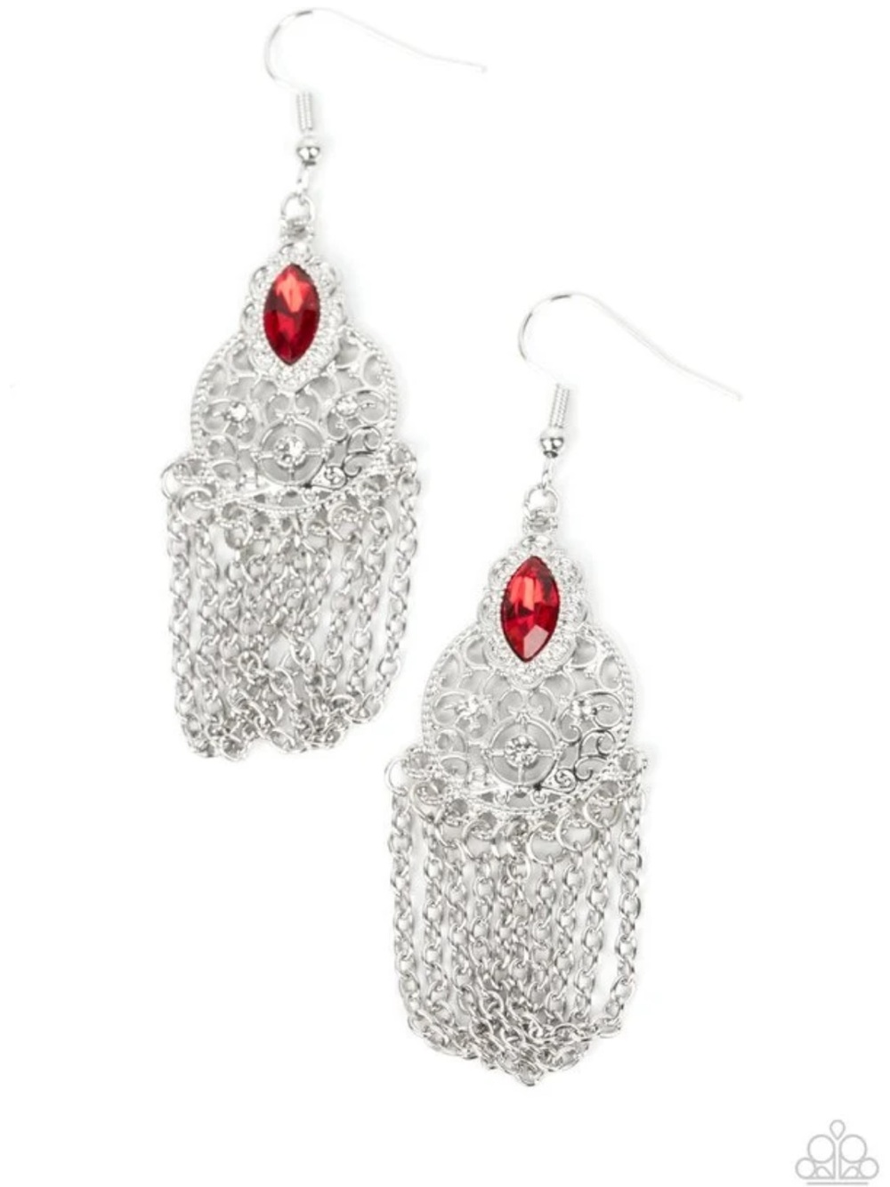 🔴♦️🔴 “PRESSED FOR CHIME” RED CRYSTAL MARQUISE EARRINGS ~ PAPARAZZI❗️ 🔴♦️🔴
